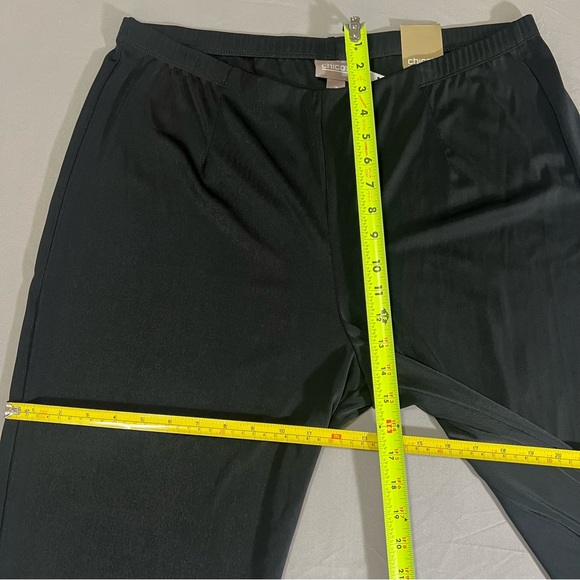 Chico’s Black Pull On Straight Pants Size 3 (16 US) Traveler style - Picture 12 of 14